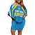 Custom Saint Lucia Cricket Family Matching Off Shoulder Short Dress and Hawaiian Shirt St Lucia Stars Champions 2024 - Wonder Print Shop