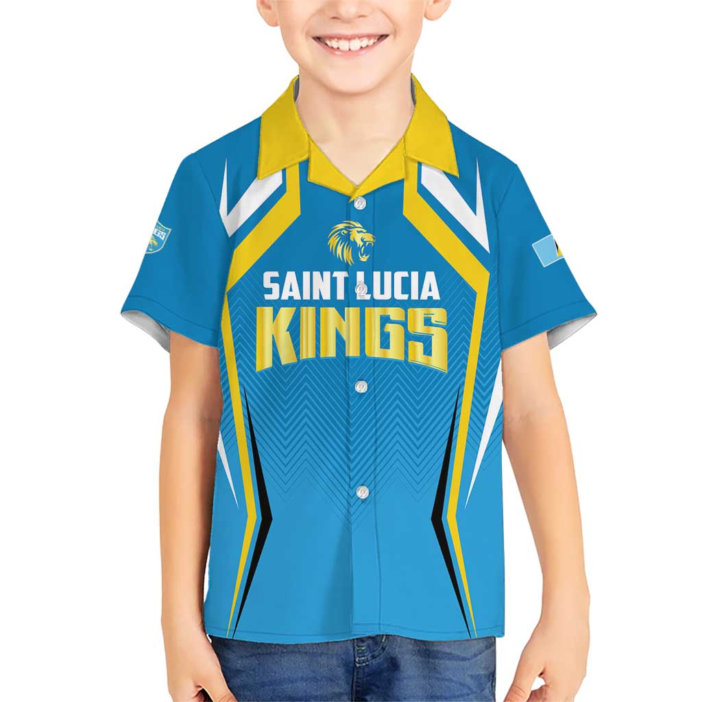 Custom Saint Lucia Cricket Kid Hawaiian Shirt St Lucia Stars Champions 2024 - Wonder Print Shop