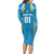 Custom Saint Lucia Cricket Long Sleeve Bodycon Dress St Lucia Stars Champions 2024 - Wonder Print Shop