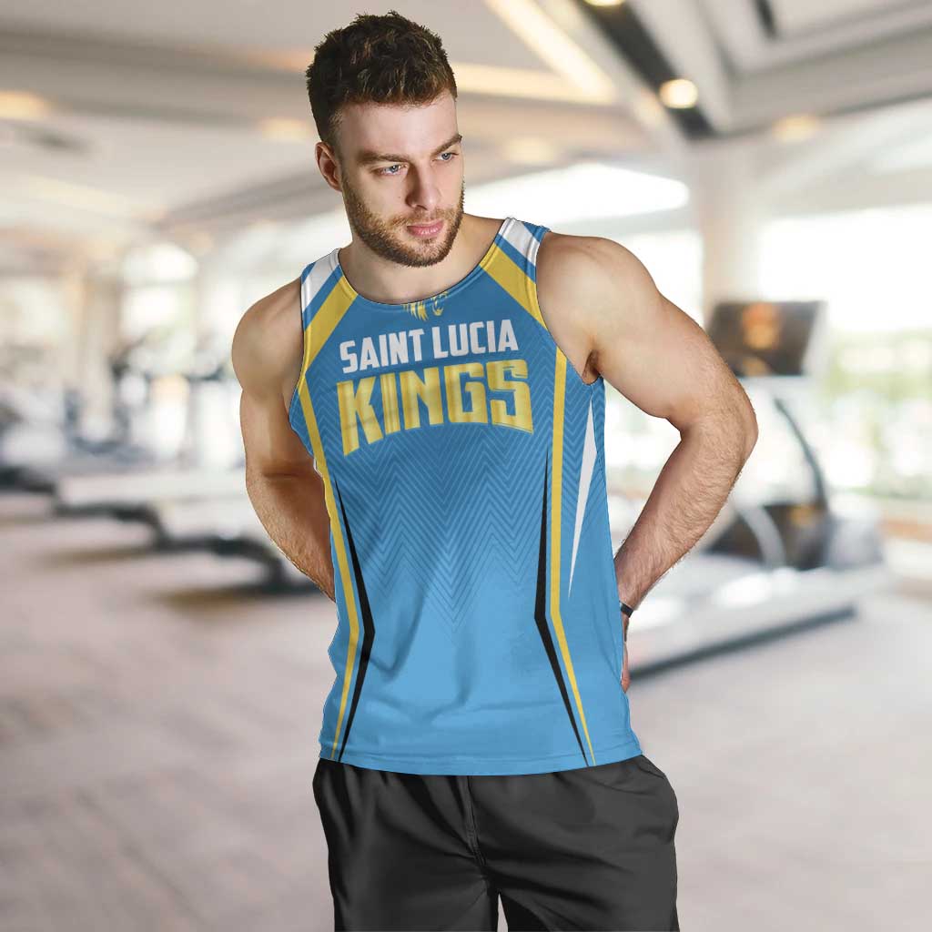 Custom Saint Lucia Cricket Men Tank Top St Lucia Stars Champions 2024