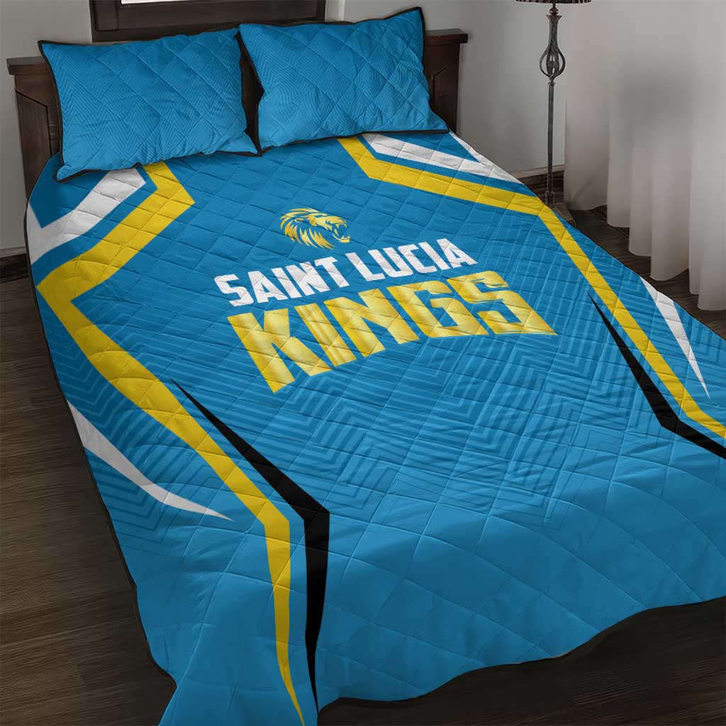 Saint Lucia Cricket Quilt Bed Set St Lucia Stars Champions 2024 - Wonder Print Shop