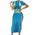 Custom Saint Lucia Cricket Short Sleeve Bodycon Dress St Lucia Stars Champions 2024 - Wonder Print Shop