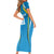 Custom Saint Lucia Cricket Short Sleeve Bodycon Dress St Lucia Stars Champions 2024 - Wonder Print Shop