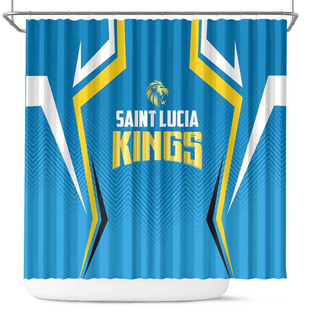 Saint Lucia Cricket Shower Curtain St Lucia Stars Champions 2024