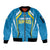 Custom Saint Lucia Cricket Sleeve Zip Bomber Jacket St Lucia Stars Champions 2024 - Wonder Print Shop