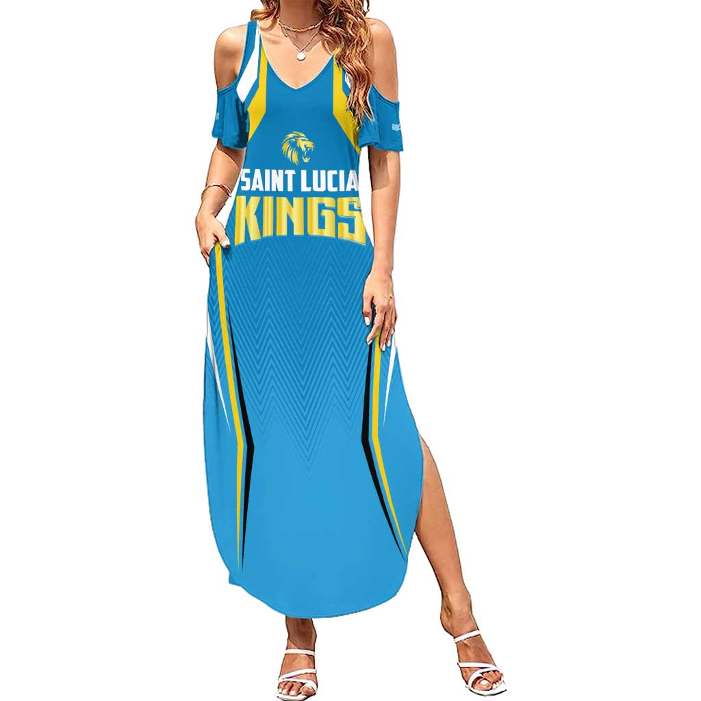 Custom Saint Lucia Cricket Summer Maxi Dress St Lucia Stars Champions 2024 - Wonder Print Shop