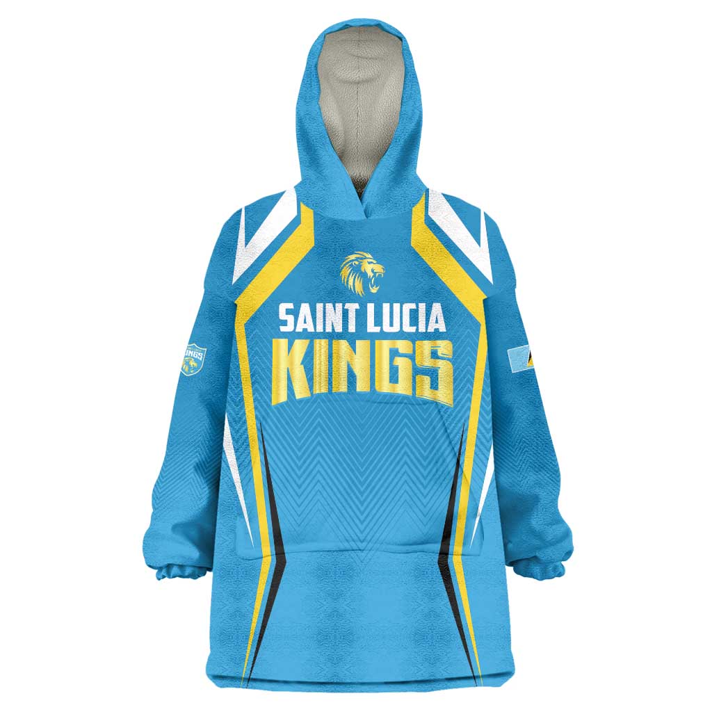 Custom Saint Lucia Cricket Wearable Blanket Hoodie St Lucia Stars Champions 2024