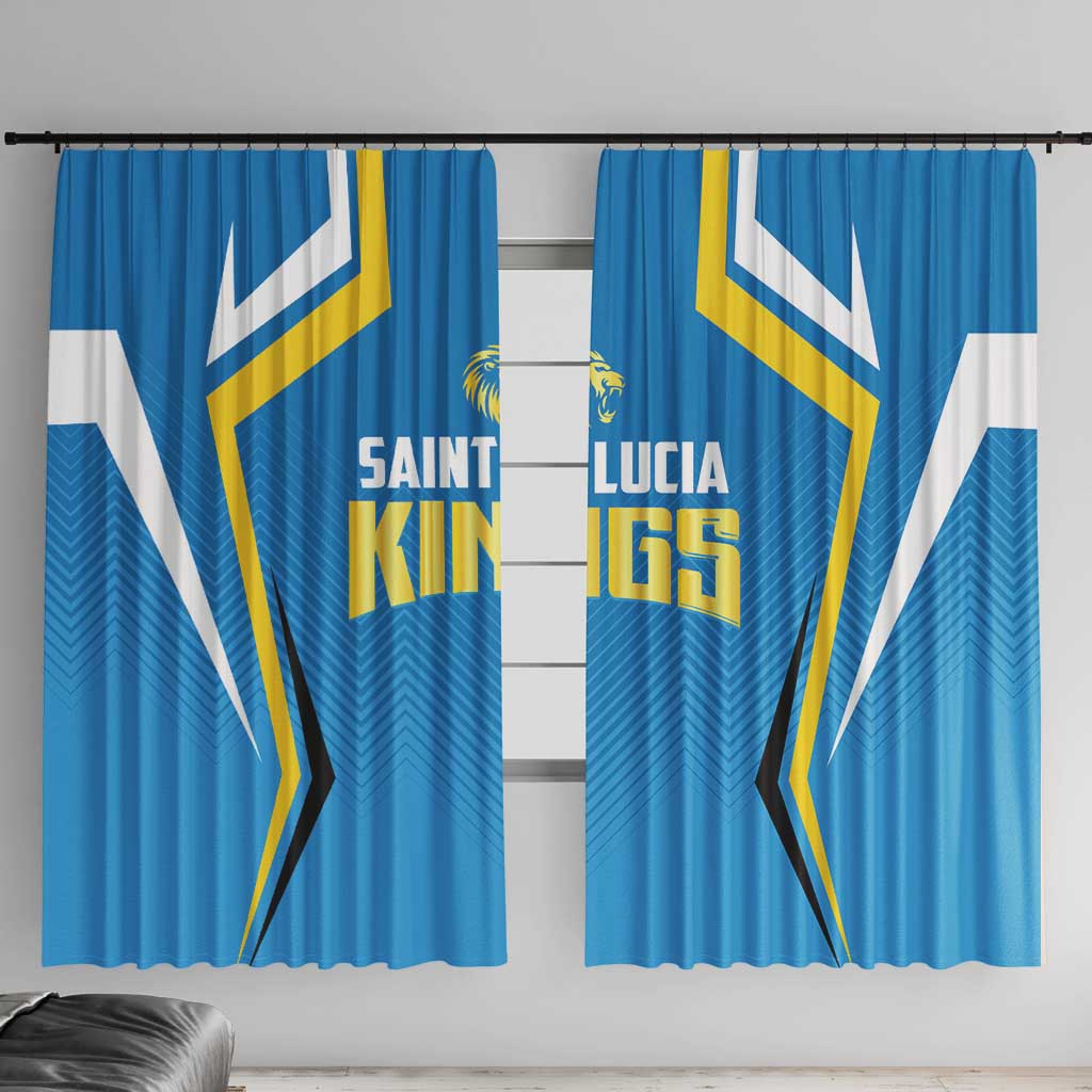 Saint Lucia Cricket Window Curtain St Lucia Stars Champions 2024 - Wonder Print Shop