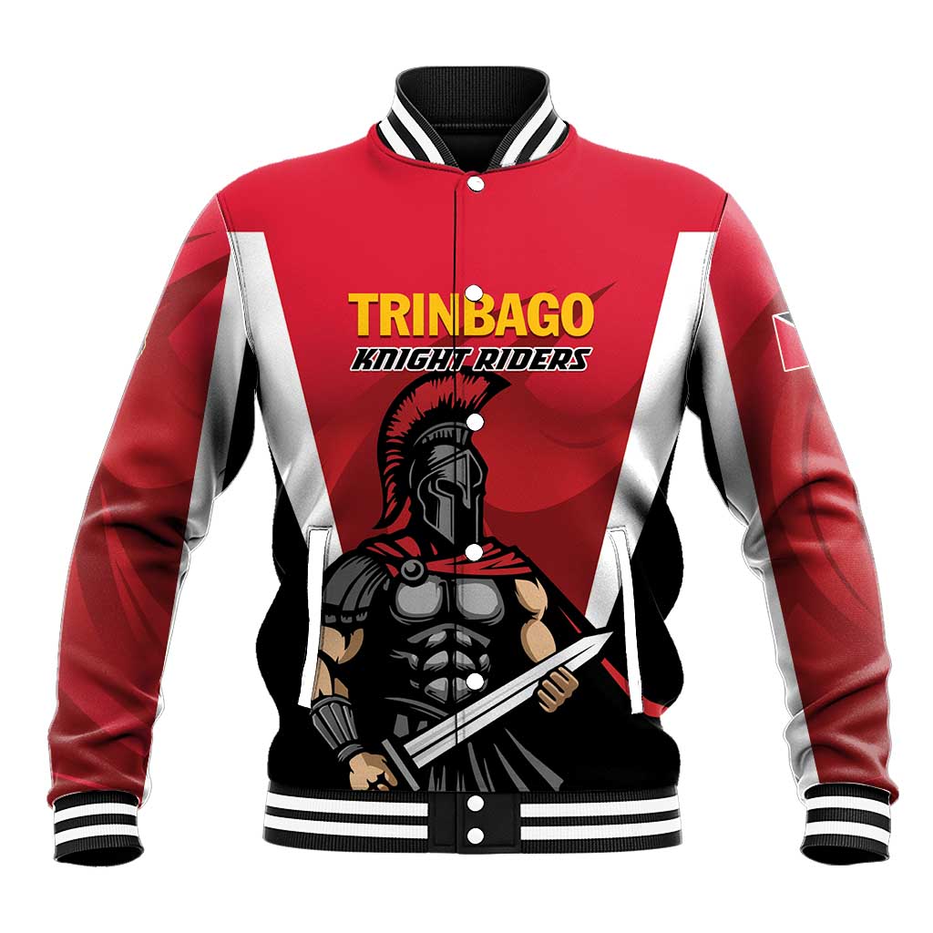 Custom Trinidad and Tobago Cricket Knight Riders Baseball Jacket Trinbago Wave The Red - Wonder Print Shop