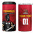 Custom Trinidad and Tobago Cricket Knight Riders 4 in 1 Can Cooler Tumbler Trinbago Wave The Red - Wonder Print Shop