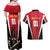 Custom Trinidad and Tobago Cricket Knight Riders Couples Matching Off Shoulder Maxi Dress and Hawaiian Shirt Trinbago Wave The Red - Wonder Print Shop