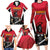 Custom Trinidad and Tobago Cricket Knight Riders Family Matching Long Sleeve Bodycon Dress and Hawaiian Shirt Trinbago Wave The Red - Wonder Print Shop