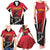 Custom Trinidad and Tobago Cricket Knight Riders Family Matching Tank Maxi Dress and Hawaiian Shirt Trinbago Wave The Red - Wonder Print Shop