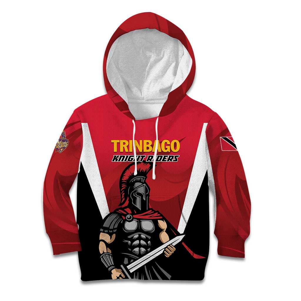 Custom Trinidad and Tobago Cricket Knight Riders Kid Hoodie Trinbago Wave The Red - Wonder Print Shop