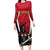 Custom Trinidad and Tobago Cricket Knight Riders Long Sleeve Bodycon Dress Trinbago Wave The Red - Wonder Print Shop