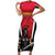 Custom Trinidad and Tobago Cricket Knight Riders Short Sleeve Bodycon Dress Trinbago Wave The Red - Wonder Print Shop