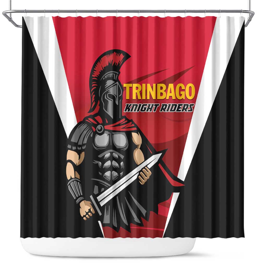 Trinidad and Tobago Cricket Knight Riders Shower Curtain Trinbago Wave The Red