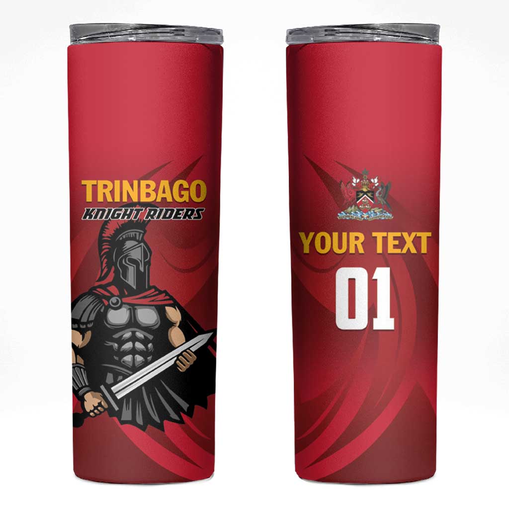 Custom Trinidad and Tobago Cricket Knight Riders Skinny Tumbler Trinbago Wave The Red