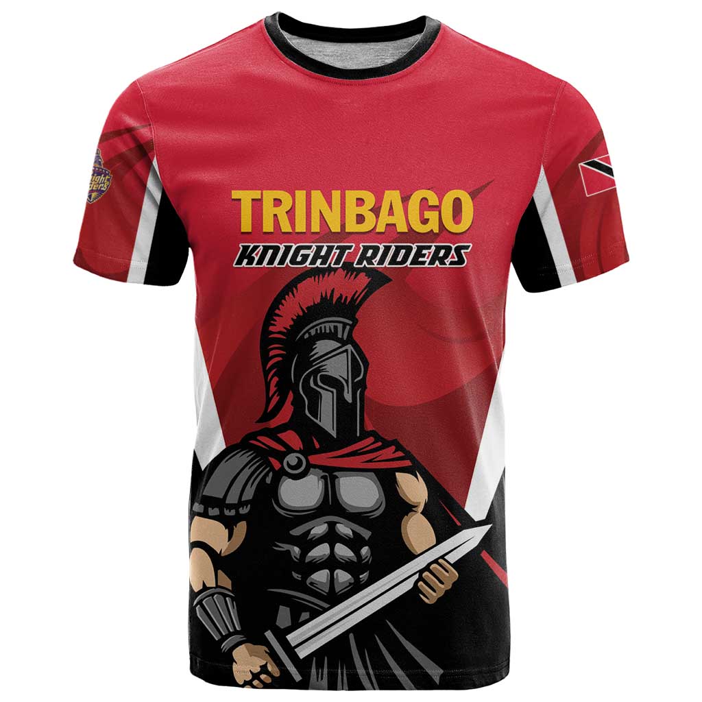 Custom Trinidad and Tobago Cricket Knight Riders T Shirt Trinbago Wave The Red - Wonder Print Shop