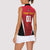 Custom Trinidad and Tobago Cricket Knight Riders Women Sleeveless Polo Shirt Trinbago Wave The Red - Wonder Print Shop