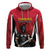 Custom Trinidad and Tobago Cricket Knight Riders Zip Hoodie Trinbago Wave The Red - Wonder Print Shop