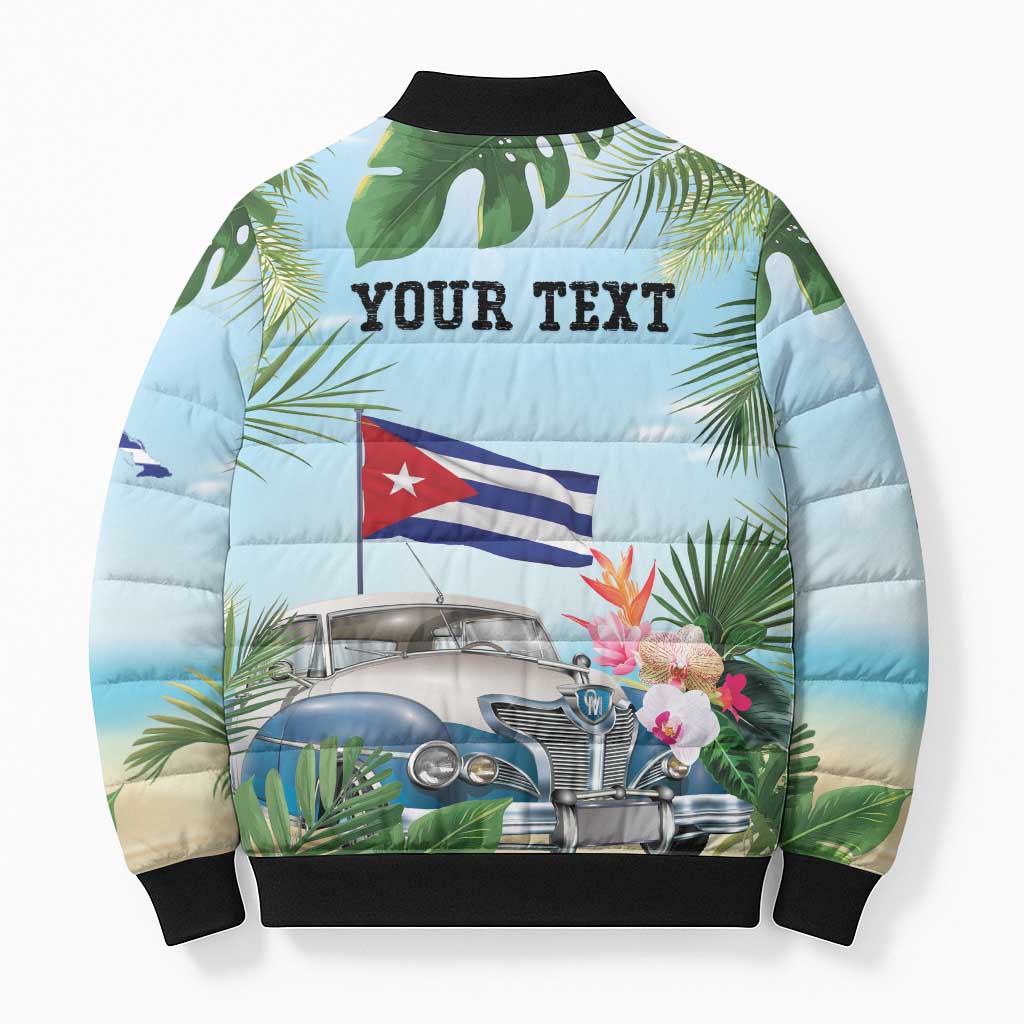 Personalized Viva Cuba Libre Bomber Puffer Jacket Libre Car Tropical Style - Wonder Print Shop