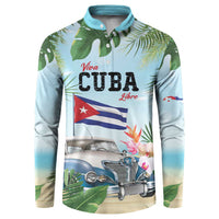 Personalized Viva Cuba Libre Button Sweatshirt Libre Car Tropical Style - Wonder Print Shop