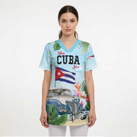 Personalized Viva Cuba Libre Scrub Top Libre Car Tropical Style - Wonder Print Shop