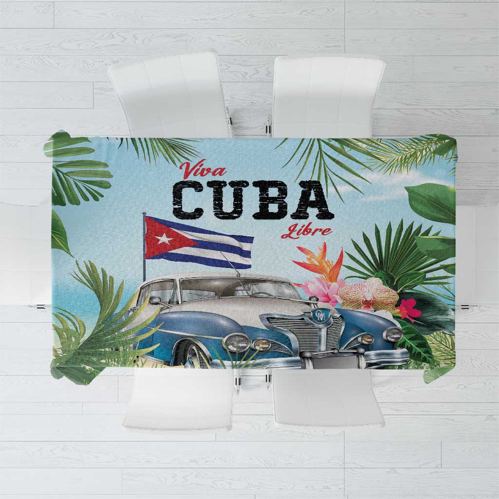 Viva Cuba Libre Tablecloth Libre Car Tropical Style - Wonder Print Shop