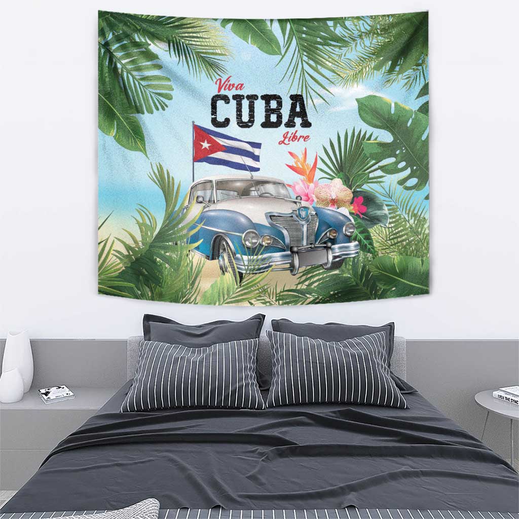 Viva Cuba Libre Tapestry Libre Car Tropical Style - Wonder Print Shop