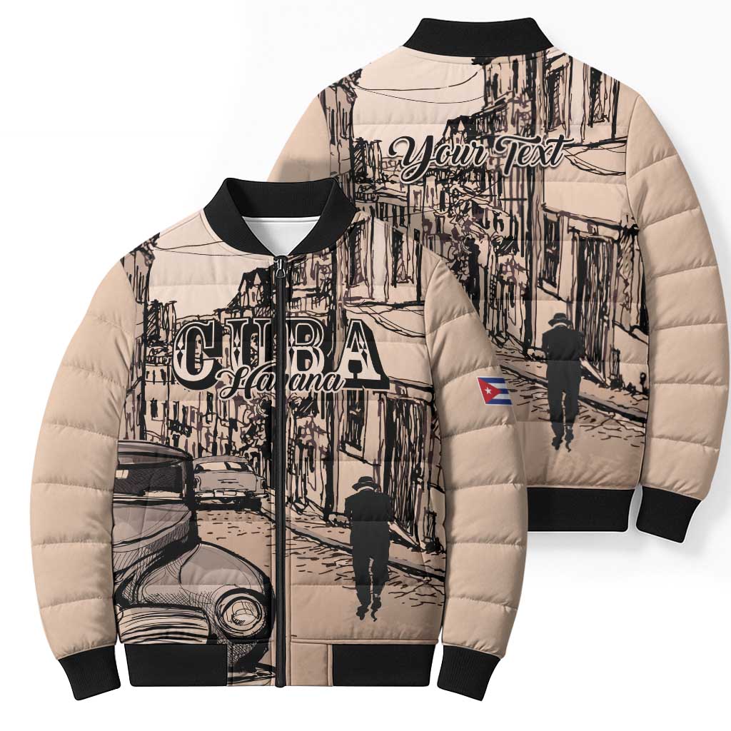 Personalized Cuba Havana Bomber Puffer Jacket Libre Car Retro Style - Wonder Print Shop