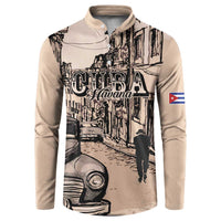 Personalized Cuba Havana Button Sweatshirt Libre Car Retro Style - Wonder Print Shop