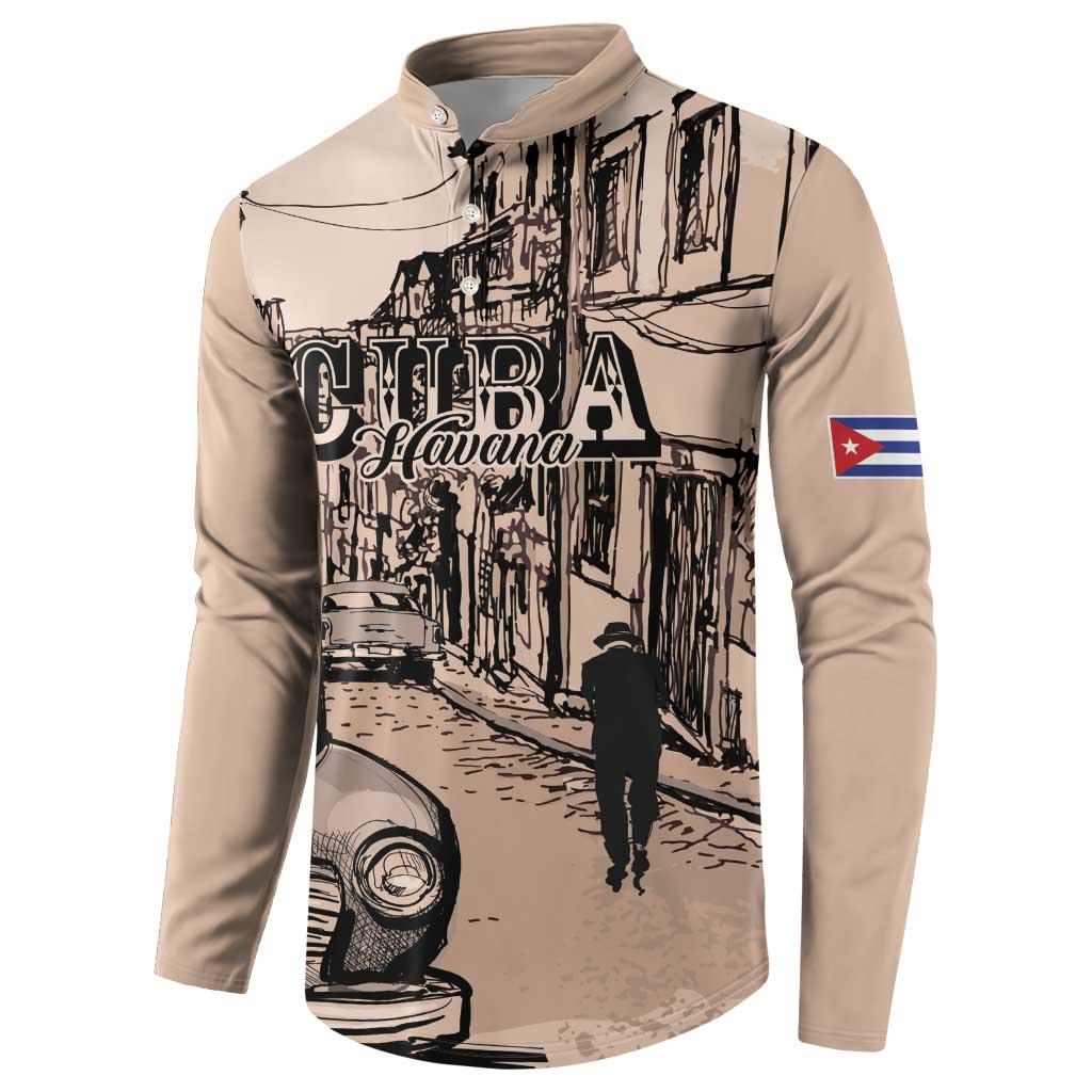 Personalized Cuba Havana Button Sweatshirt Libre Car Retro Style - Wonder Print Shop