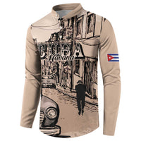 Personalized Cuba Havana Button Sweatshirt Libre Car Retro Style - Wonder Print Shop
