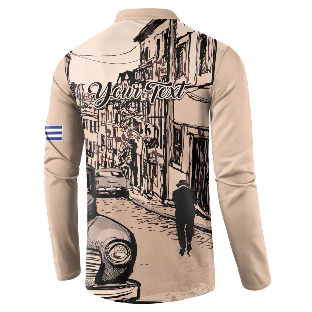 Personalized Cuba Havana Button Sweatshirt Libre Car Retro Style - Wonder Print Shop