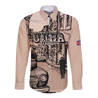 Personalized Cuba Havana Long Sleeve Button Shirt Libre Car Retro Style - Wonder Print Shop