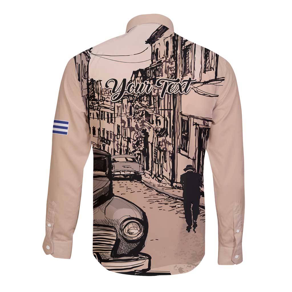 Personalized Cuba Havana Long Sleeve Button Shirt Libre Car Retro Style - Wonder Print Shop