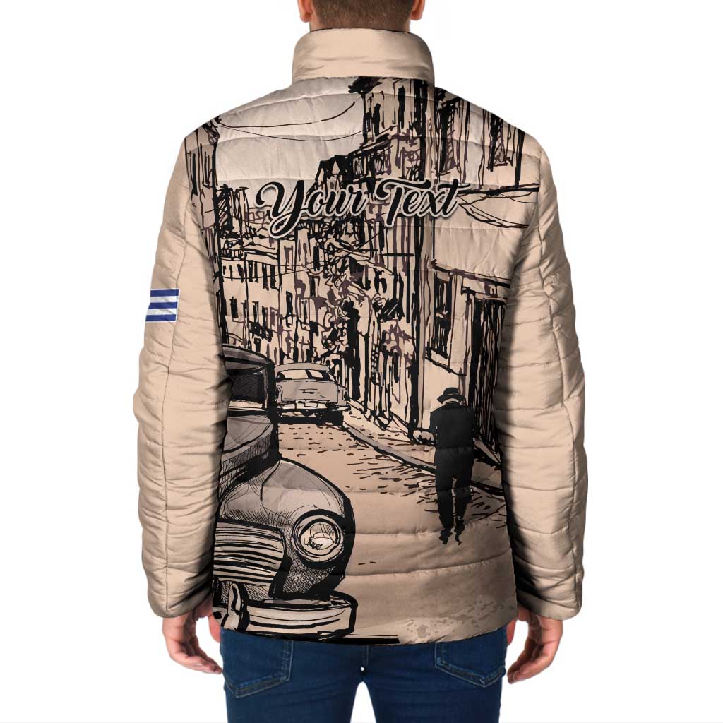 Personalized Cuba Havana Padded Jacket Libre Car Retro Style - Wonder Print Shop