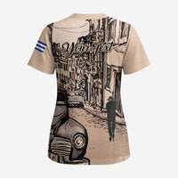 Personalized Cuba Havana Scrub Top Libre Car Retro Style - Wonder Print Shop