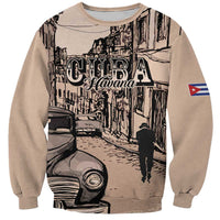 Personalized Cuba Havana Sweatshirt Libre Car Retro Style - Wonder Print Shop