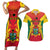 Ghana Football Couples Matching Short Sleeve Bodycon Dress and Hawaiian Shirt I Love Black Stars - Wonder Print Shop