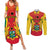 Ghana Football Couples Matching Summer Maxi Dress and Long Sleeve Button Shirt I Love Black Stars - Wonder Print Shop