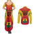 Ghana Football Couples Matching Summer Maxi Dress and Long Sleeve Button Shirt I Love Black Stars - Wonder Print Shop