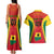 Ghana Football Couples Matching Tank Maxi Dress and Hawaiian Shirt I Love Black Stars - Wonder Print Shop