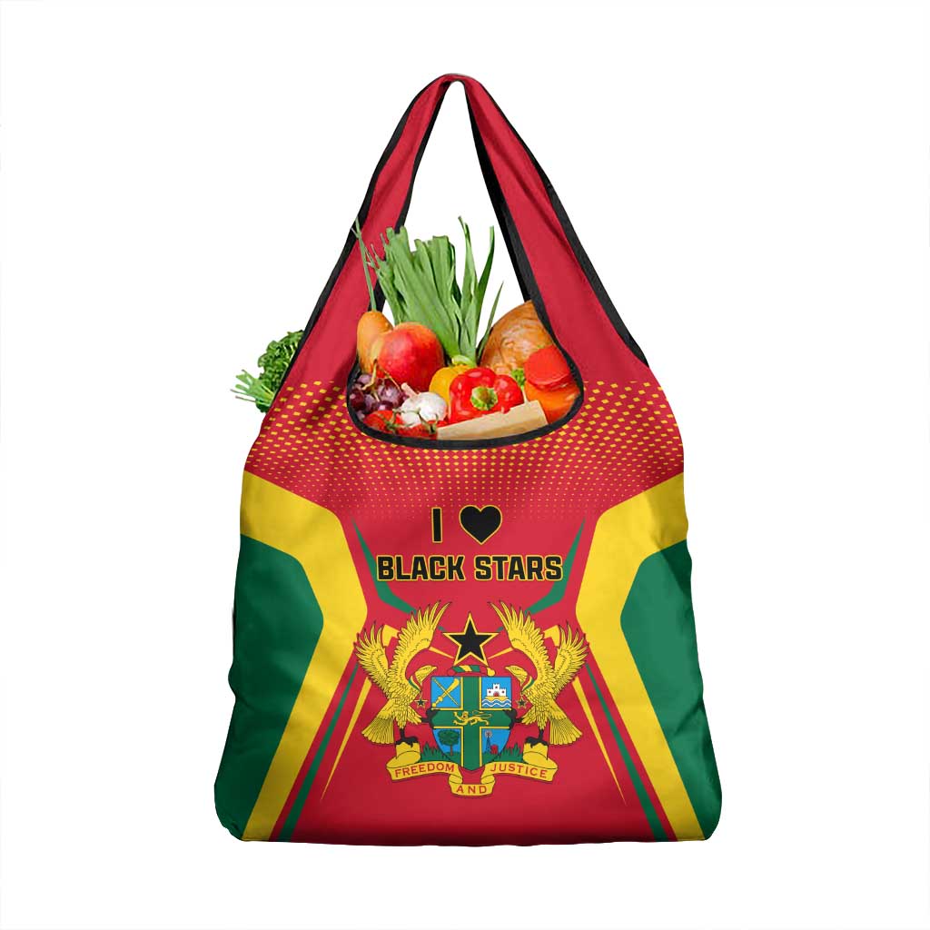 Ghana Football Grocery Bag I Love Black Stars