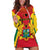 Ghana Football Hoodie Dress I Love Black Stars - Wonder Print Shop