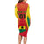 Ghana Football Long Sleeve Bodycon Dress I Love Black Stars - Wonder Print Shop