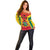 Ghana Football Off Shoulder Sweater I Love Black Stars - Wonder Print Shop