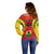 Ghana Football Off Shoulder Sweater I Love Black Stars - Wonder Print Shop