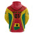 Ghana Football Zip Hoodie I Love Black Stars - Wonder Print Shop